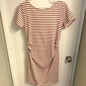 Pink Blush Stripped Maternity Dress